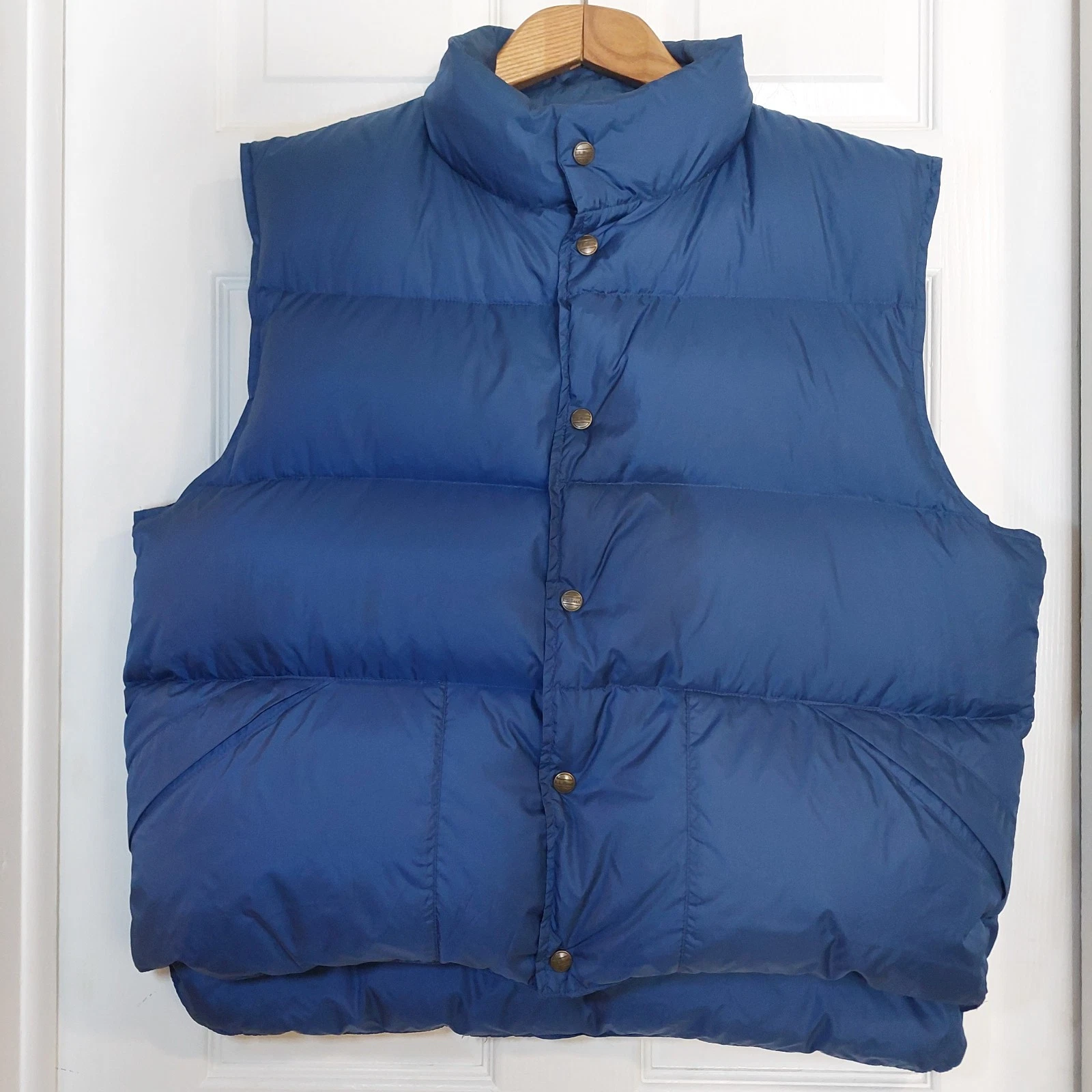 Vintage LL Bean Vest Mens L Blue Goose Down Puffer Made In USA 90s 80s