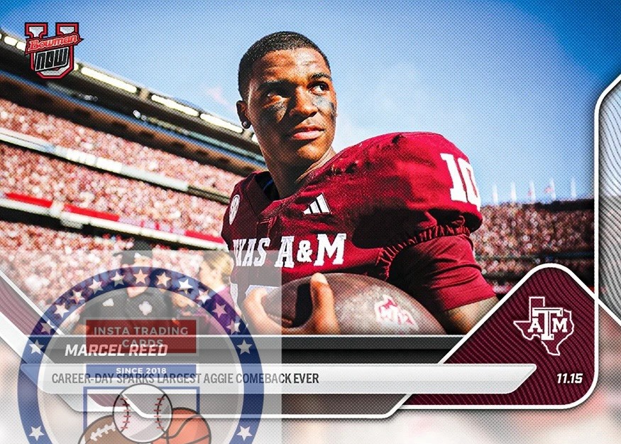 **READY TO SHIP** Marcel Reed - 2025-26 Bowman U NOW® Football - Card 46