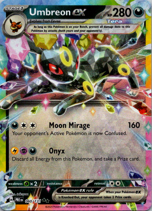Pokemon Umbreon ex 060/131 Prismatic Evolutions Double Rare Holo NM English