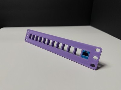 10'' 12-Port Keystone Patch Panel Mini Home Lab   PLA Lavender Purple Smooth