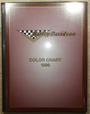 1996 HARLEY DAVIDSON MOTOR-CYCLES COLOR CHART BOOK GUIDE CATALOG