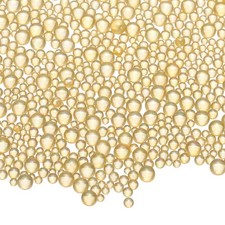 Iridescent Tiny Glass Bubble Beads, 0.4-3mm 10g No Hole, Round, Gold