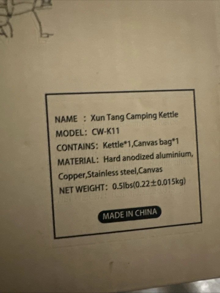 Hervidor de agua para camping Alocs CW-K11C nuevo en caja viene con bolsa de lona Foto 2 de 4