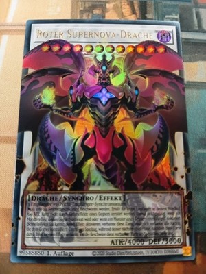 Roter Supernova-Drache BLGG-DE139 Ultra Rare Overframed Full  DE NM Yugioh