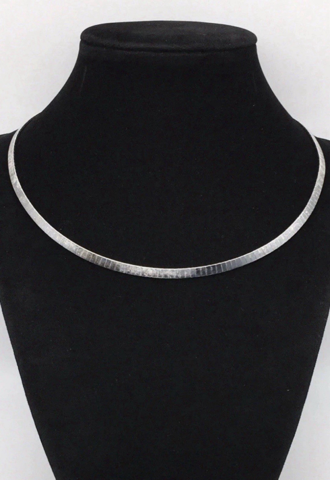 VTG 16” Marked VIOR Sterling Silver .925 Omega Necklace~