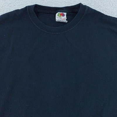 Vintage 90s Blank Black Fruit of the Loom Shirt Mens Small Heavy