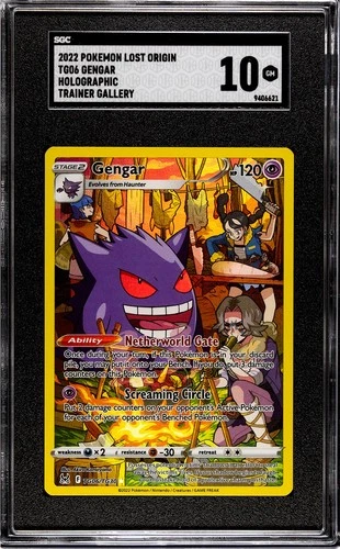 2022 Pokémon Lost Origin Gengar TG06 Holo Trainer Gallery SGC 10 GM!