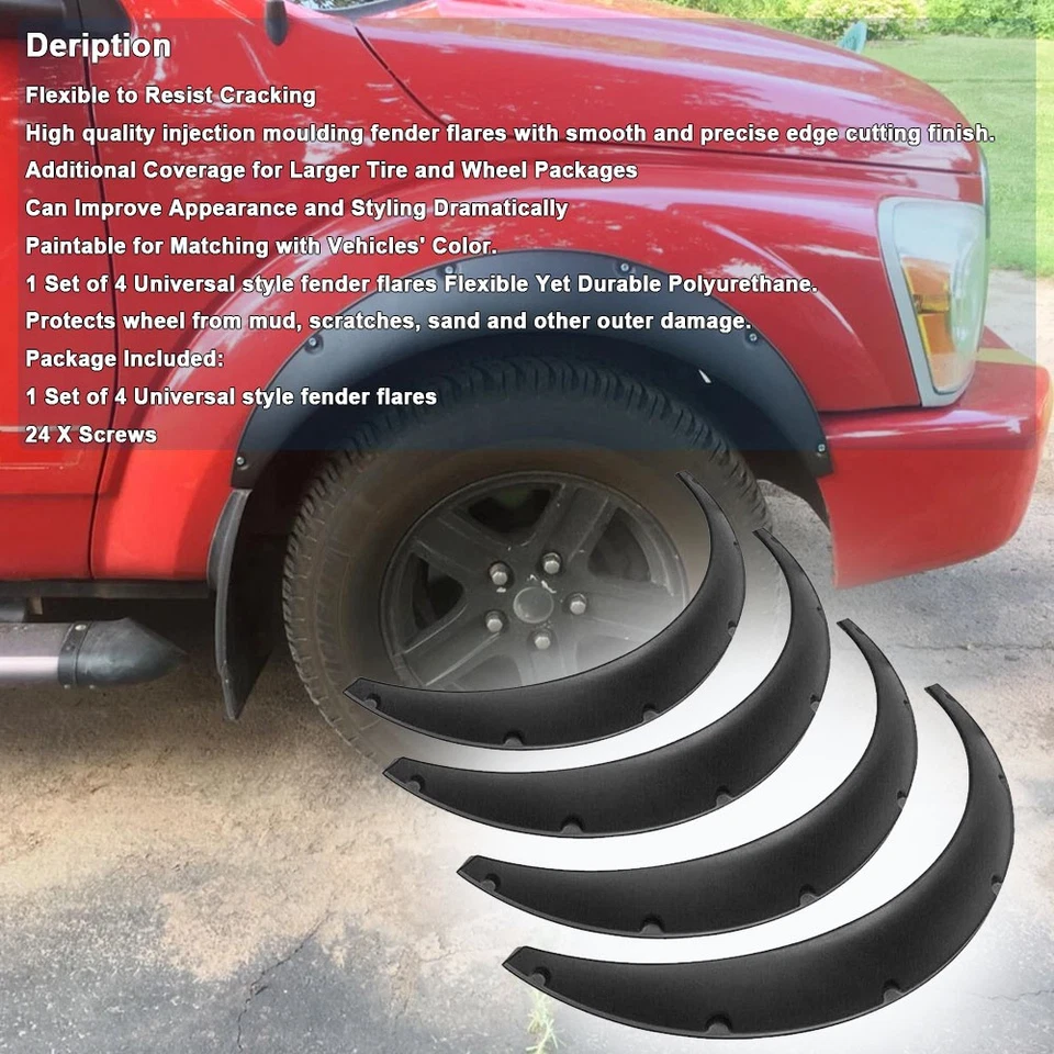 4,5-дюймовые расширители крыльев гибкие дополнительные более широкие колесные арки для Toyota Yaris 2004-2022 - Изображение 4 из 4
