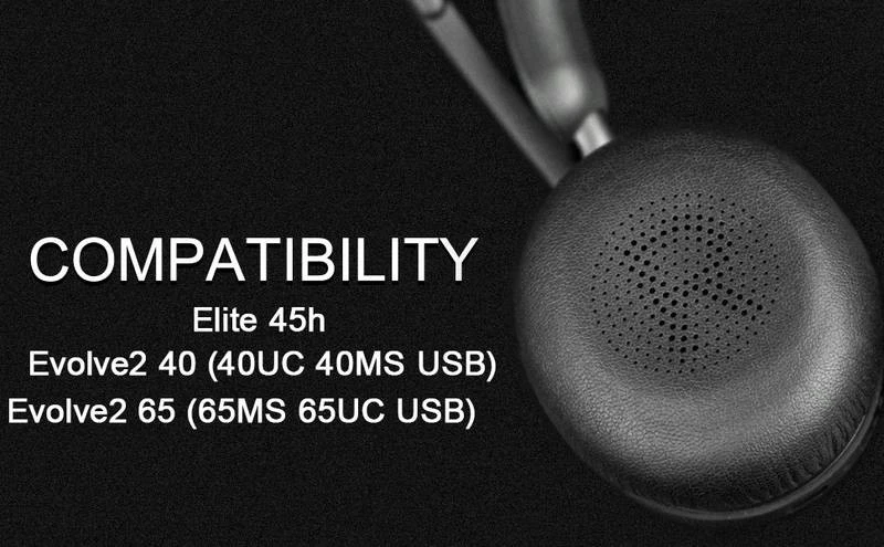 1 par de almohadillas para Jabra Evolve2 65 (MS, UC USB)/Evolve2 40 (UC, MS USB)/Elite - Imagen 4 de 4