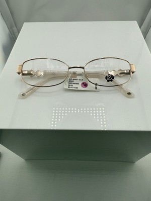 Walmart Eyewear AR07 GLD Gold Eyeglass Frames 53-17-140 NWT