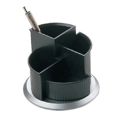 Pennenbakje Helit H6220599 Zwart Zilver Draaibaar