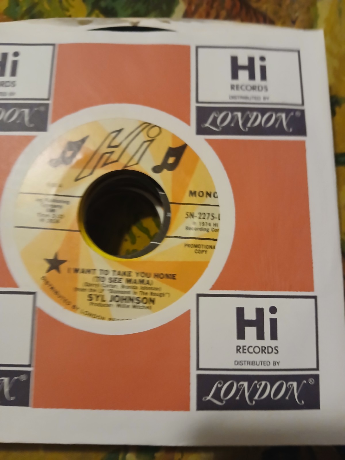 SYL JOHNSON 45 I WANT TO TAKE YOU HOME TO SEE MAMA ( PROMO ) MONO & STEREO