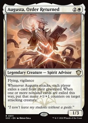 *MtG: 2x AUGUSTA, ORDER RETURNED -Commander Secrets of Strixhaven Rare magicman*