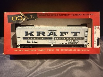 Vintage TYCO HO Scale KRAFT Cheese Refrigerator Car W.R.X. 11160 w/ Box
