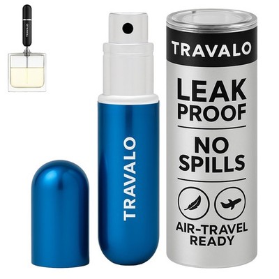 Travalo Classic HD Perfume Atomizer Blue 0.17oz Leak-Proof TSA Approved Refillab