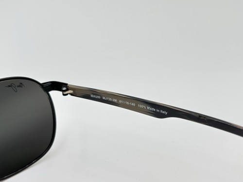 Maui Jim Castles MJ728-2M Matt Schwarz/Neutral Grau POLARISIERT AUTHENTISCH Italien - Bild 8 von 11