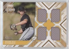 2018 Panini Elite Extra Edition Quad Materials Gold 8/99 Shane Baz #QM-SB hg6