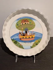 Villeroy & Boch NOAH'S ARK Naif Quiche Pie Plate Dish 9.5" Round