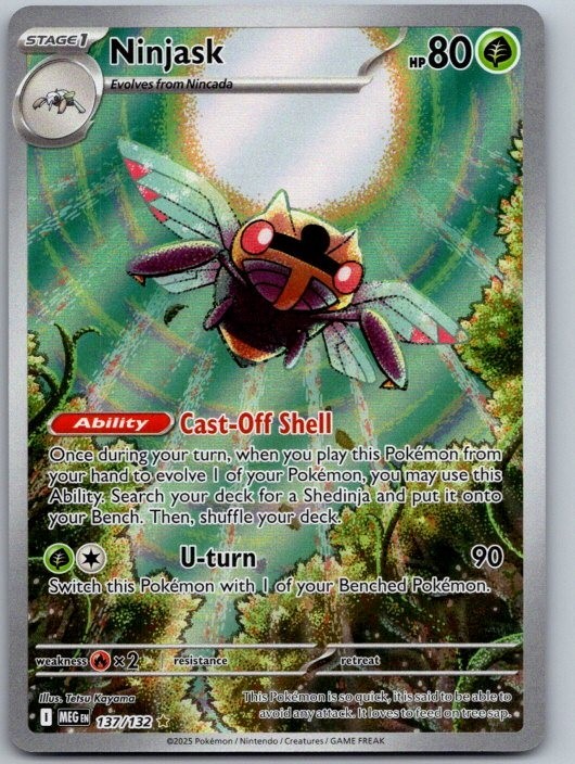 Ninjask Illustration Rare ME01: Mega Evolution 137/132 NM
