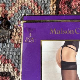 Maison Close Bas Voile Black 20 Den Stockings Size 3 , Made in Italy