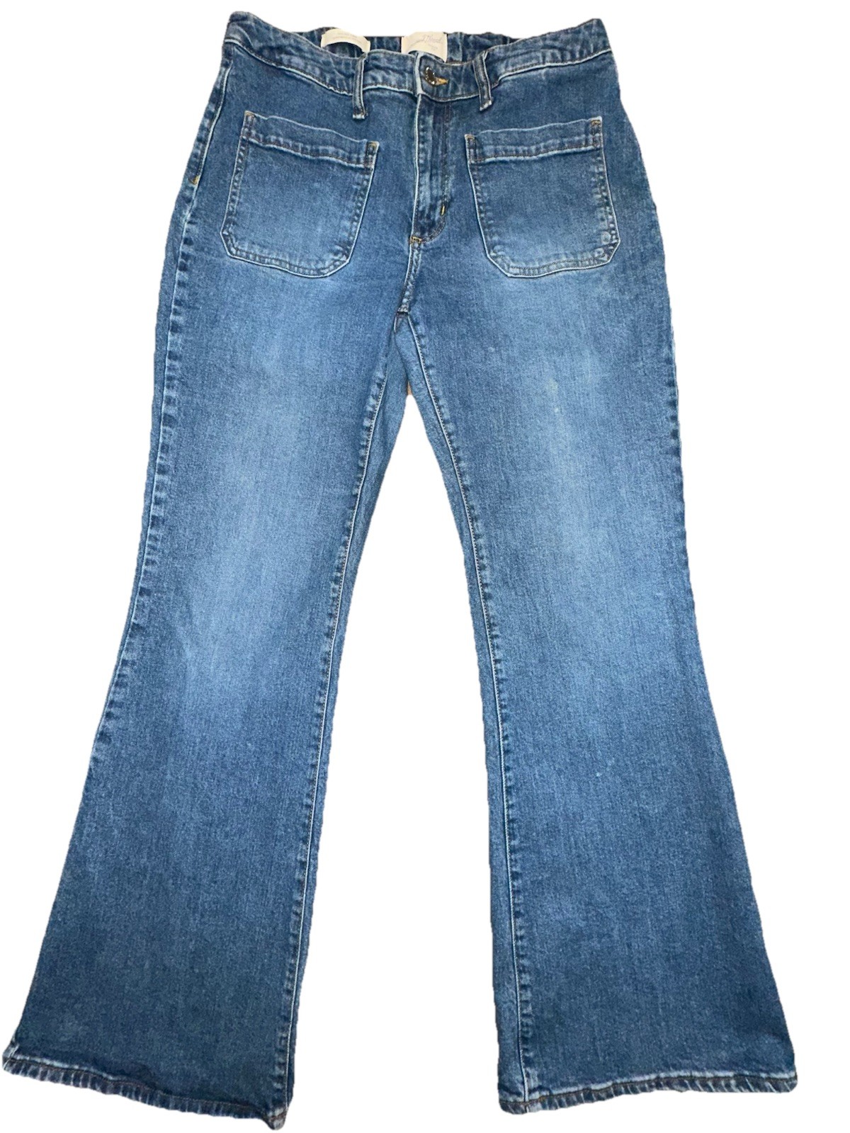 Universal Thread High Rise Flare Patch Pocket Blu… - image 1