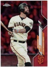 2020 Topps Chrome Red Refractor #147 Brandon Belt 3/5 Giants