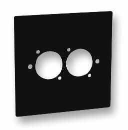 PENN ELCOM - 1-Gang Dual XLR / Speakon / RJ45 Wall Plate Black - Plain