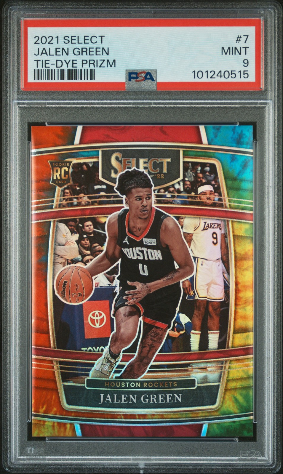 2021 Panini Select Jalen Green #7 Tie Dye Prizm PSA 9 /25 Rookie