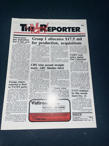 1980 November 28, 1979 THE HOLLYWOOD REPORTER MAGAZINE - MOVIE ADS & ARTICLES