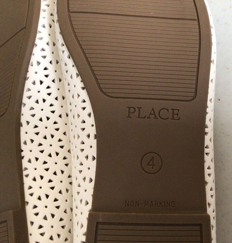 Girls White Lace Look Mary Jane Dress Shoes Size 4 The Children's Place - Picture 9 of 11