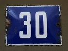 VINTAGE ENAMEL PORCELAIN TIN SIGN PLATE address number 30 1pcs sign (No.ИН5)