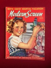 1939, Shirley Temple, "Modern Screen" Magazine No Label  Scarce / Vintage