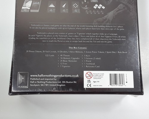 Veilwraith A Veil Odyssey Game Board Game by Tristan Hall Hall Or Nothing SEALED - Picture 3 of 5