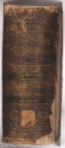 Iowa State Gazetteer and Business Directory 1884-5 Loaded with Antique Ads RARE - 第 3/3 張圖片