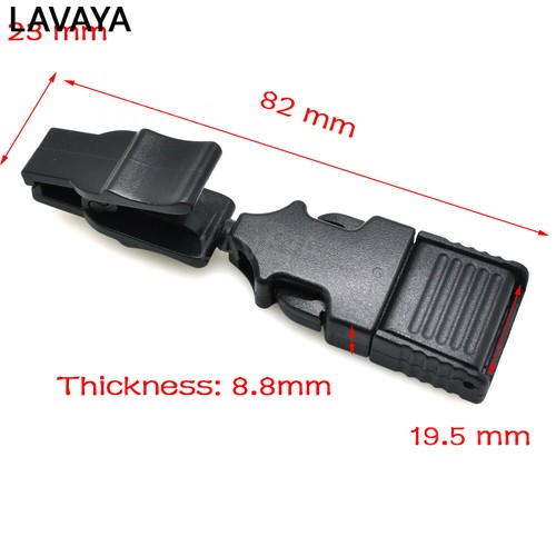 Plastic Detach Buckle Belt Hook Clip for Business Job ID Card Badge Holder Black - Picture 11 of 24