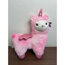 Glow Brights Plush LED with Sound Pink Llamacorn 15  Brand FAO Schwarz