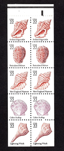 1995 Choice of Seashell Set/Booklet/Pane/Strip BK146/147 2121a! MNH US Stamps - Picture 4 of 7
