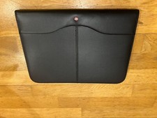 Alpine swiss black leather writting/ sleeve