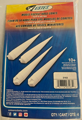 Estes Model Rocket Nose Cones (Pk4) D-ES3163 (passt BT-55 Body Tubes)