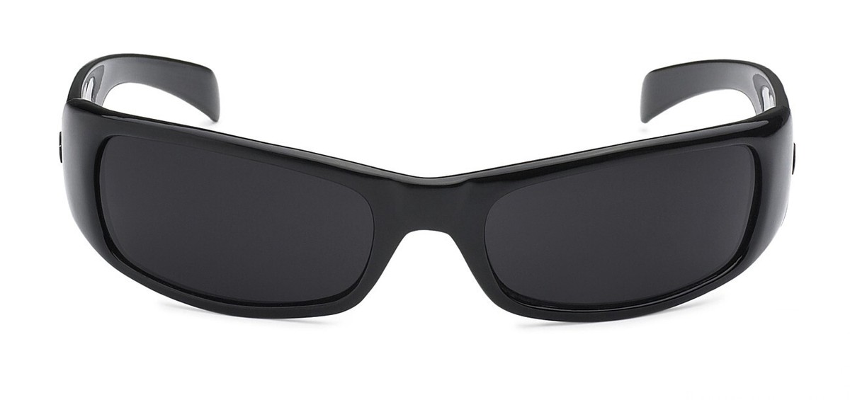 Locs Men's Hardcore Shades Sunglasses - Black Frame, Dark Smoke Lens, UV Protection (Style 9005) - View #9