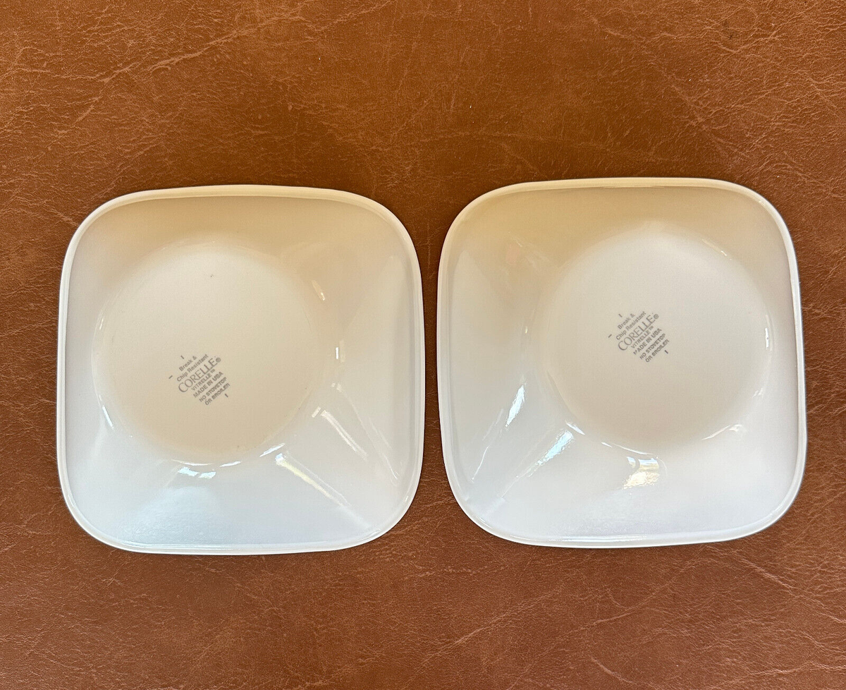 Lot De 4 Bols à Céréales Corelle Square Simple Lines – 6,5" – Très Bon état