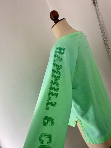 Hammill & Co Size M Gorgeous Mottled Green “more Love “ Design Great Condition - Picture 8 of 9