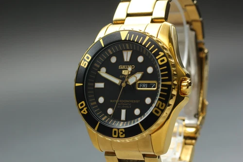 [Near MINT] SEIKO 5 Sports 7S36-03C0 SNZF22 Gold Automatic Mens From Japan #3057