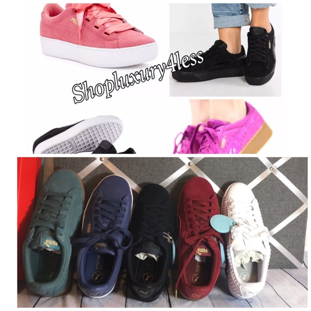 puma vikky ribbon platform sneaker