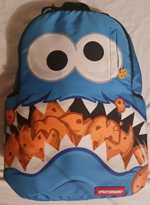 sprayground limited edition cookie monster backpack