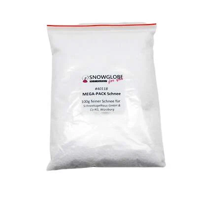 SCHNEEKUGELHAUS Mega-Pack Schnee für ca 100 Schneekugeln- feiner Schnee