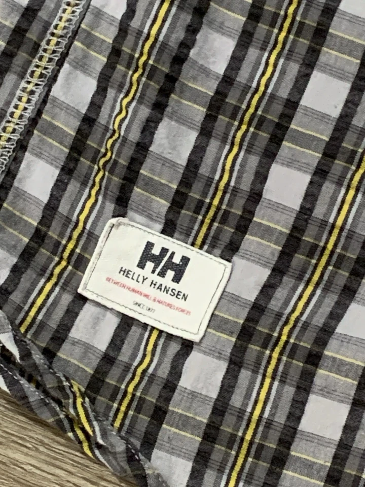 Camisa para hombre HELLY HANSEN Seersucker manga corta botón delantero XL mezcla de algodón Foto 2 de 4