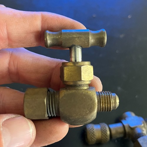Vintage Sherman & Hoke OK Brass Needle Valve Compression Fittings + Extras - Picture 11 of 12