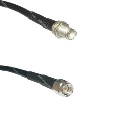 RFC195 Silver SMA FEMALE to SMA MALE Coax RF Cable USA Lot