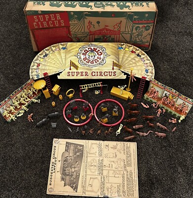 Rare Vintage 1952 Marx #4319 Litho Super Circus In Original Box